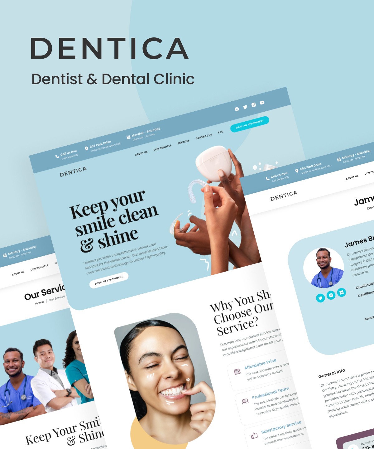 Screenshot of Dentica website