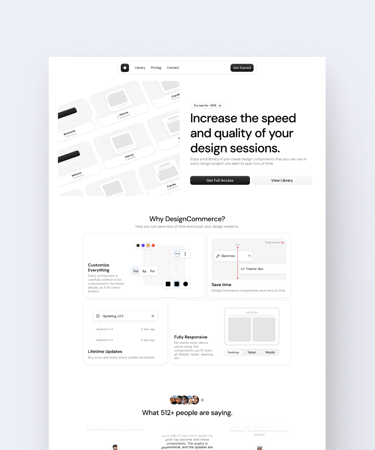 Screenshot of Designcommerce website