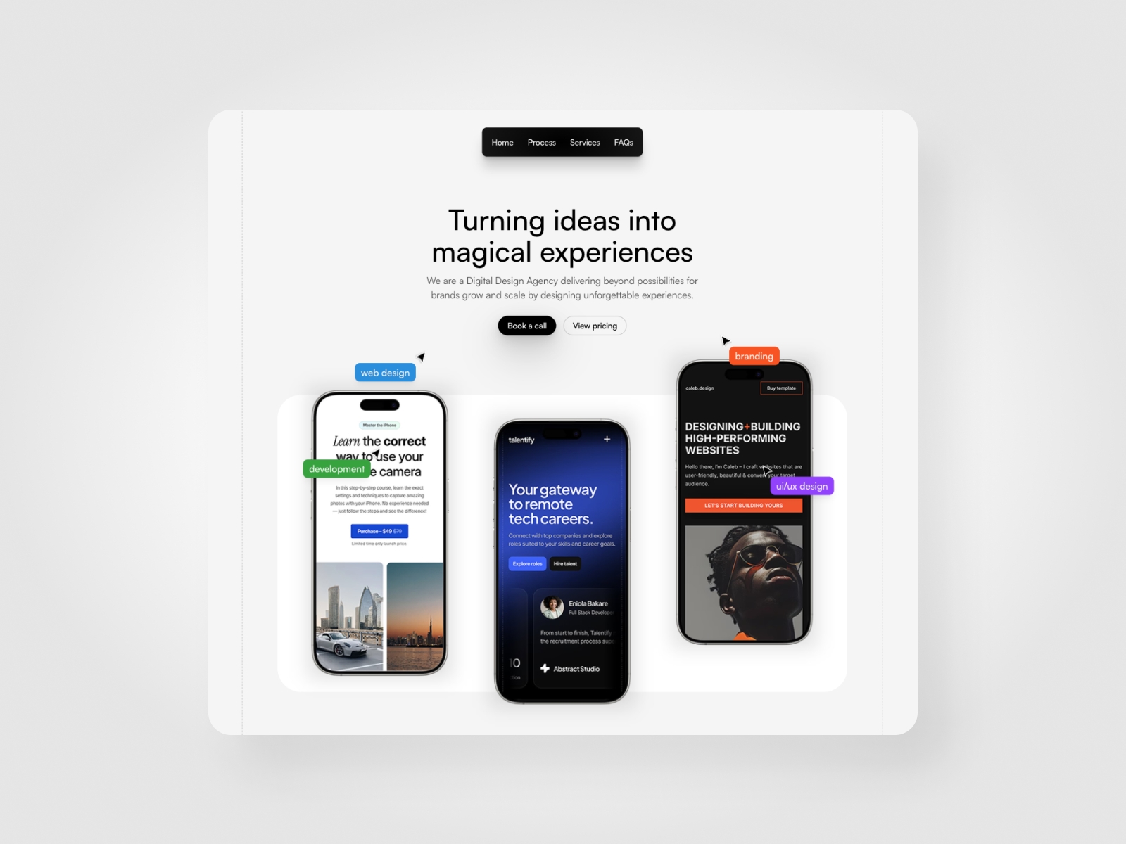 Screenshot of Designzap website
