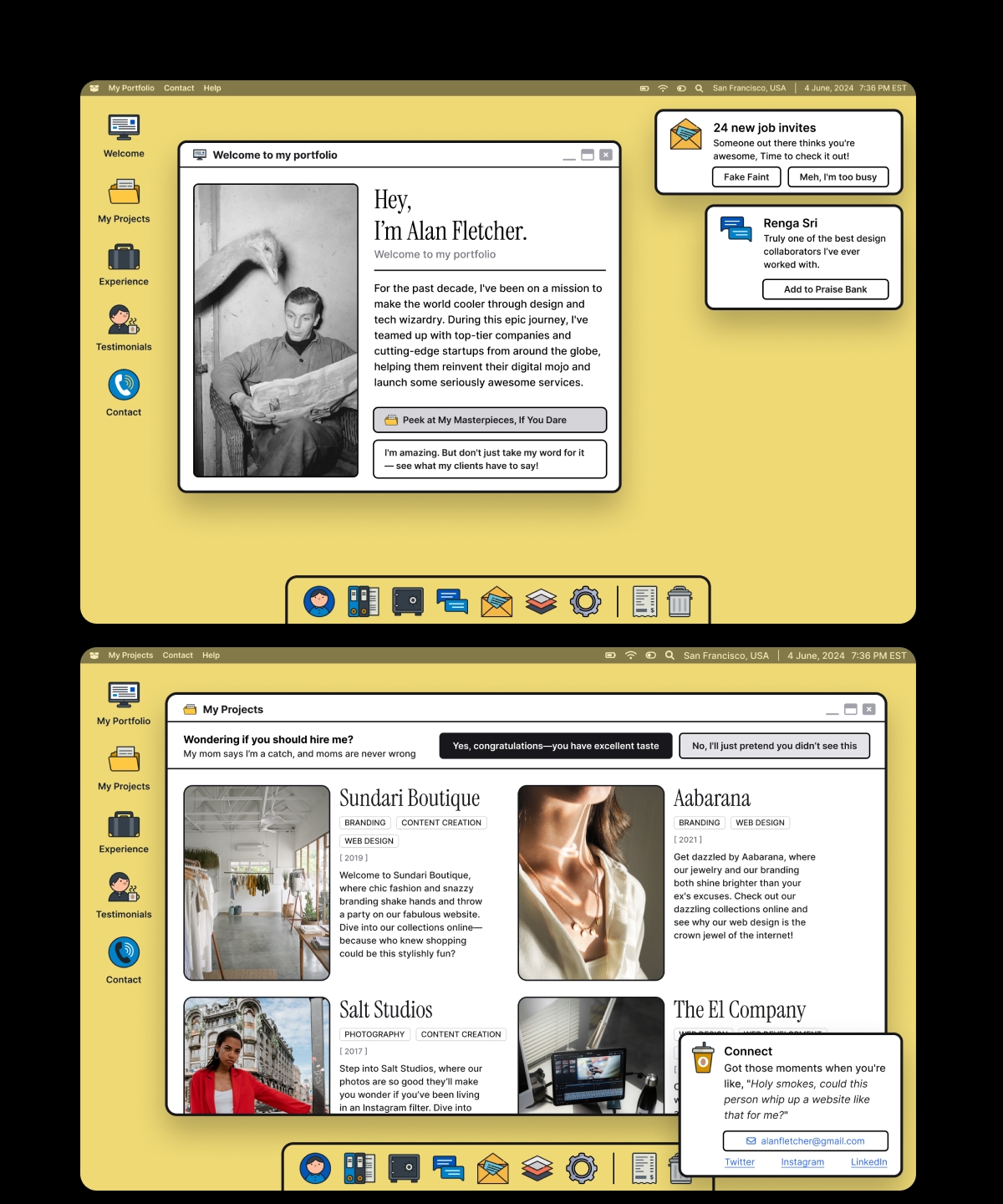 Screenshot of Desktales website