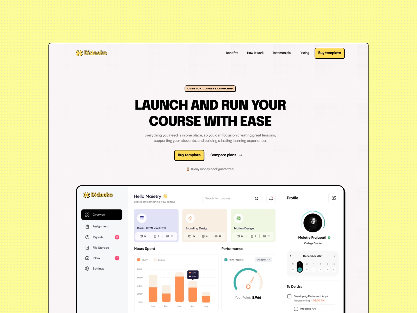 Screenshot of Didasko website
