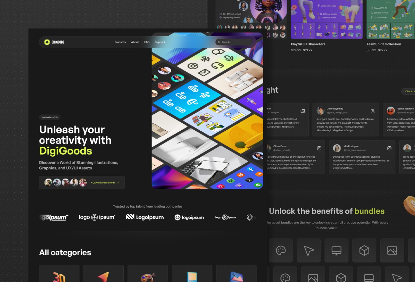 Screenshot of Digigoods website