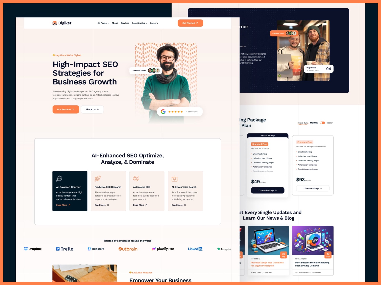 Screenshot of Digiket website