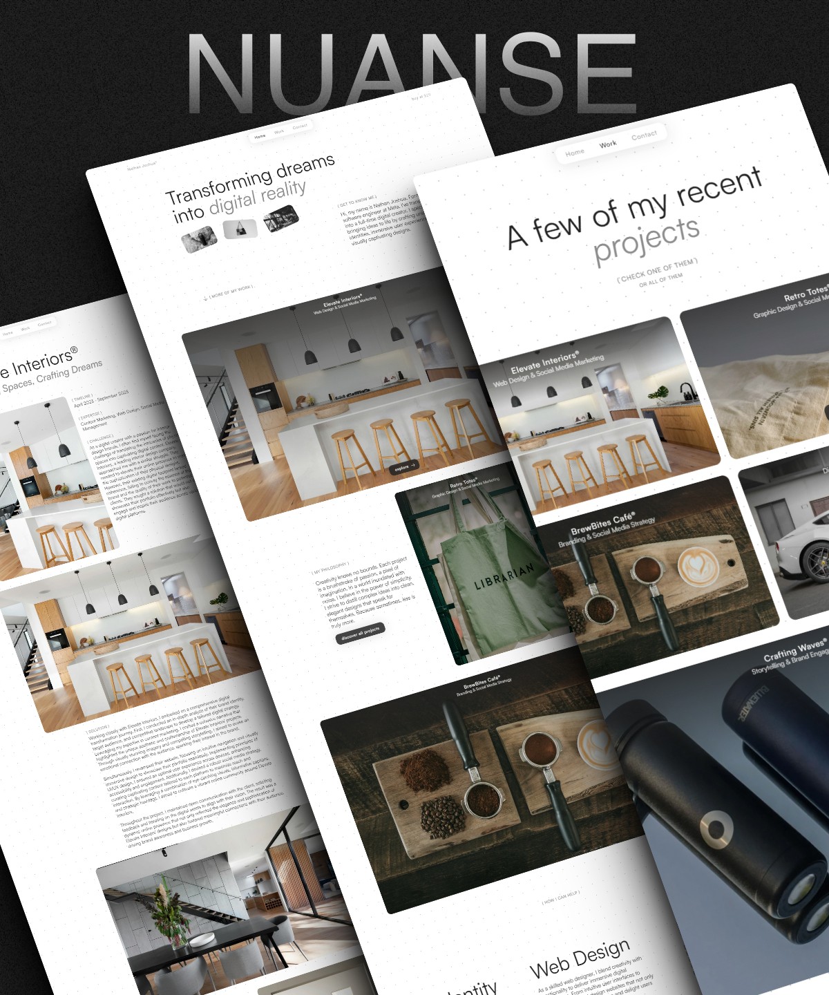 Screenshot of Digital creator portfolio template website