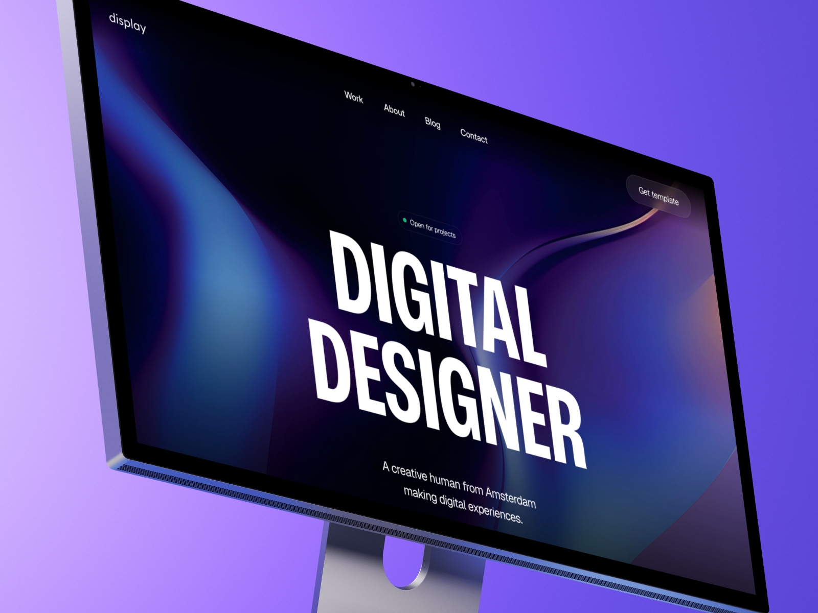 Screenshot of Display website