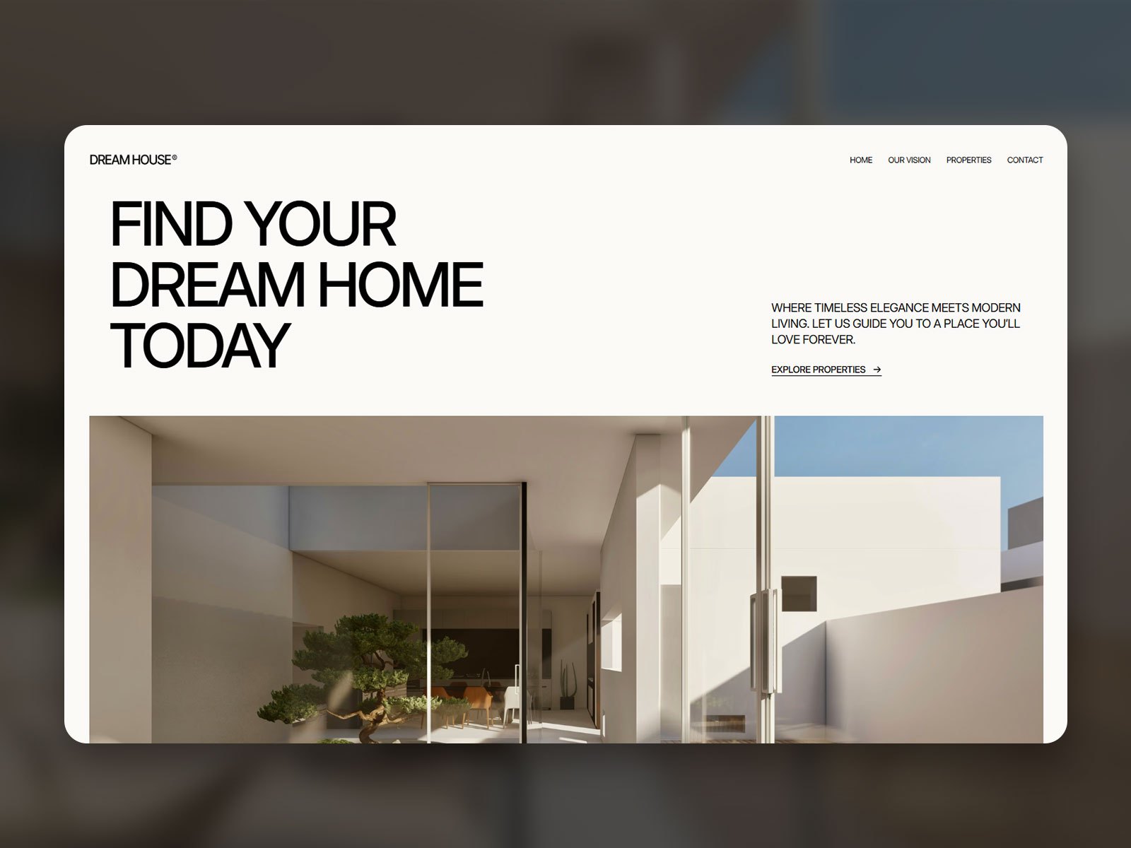 Screenshot of Dreamhouse website