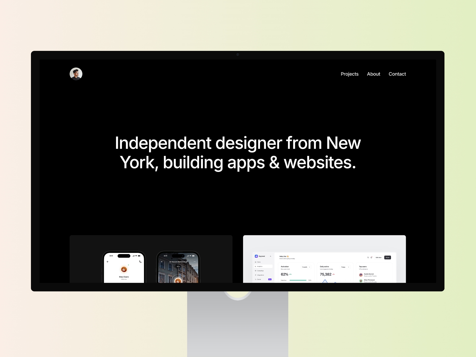 Screenshot of Dusk website