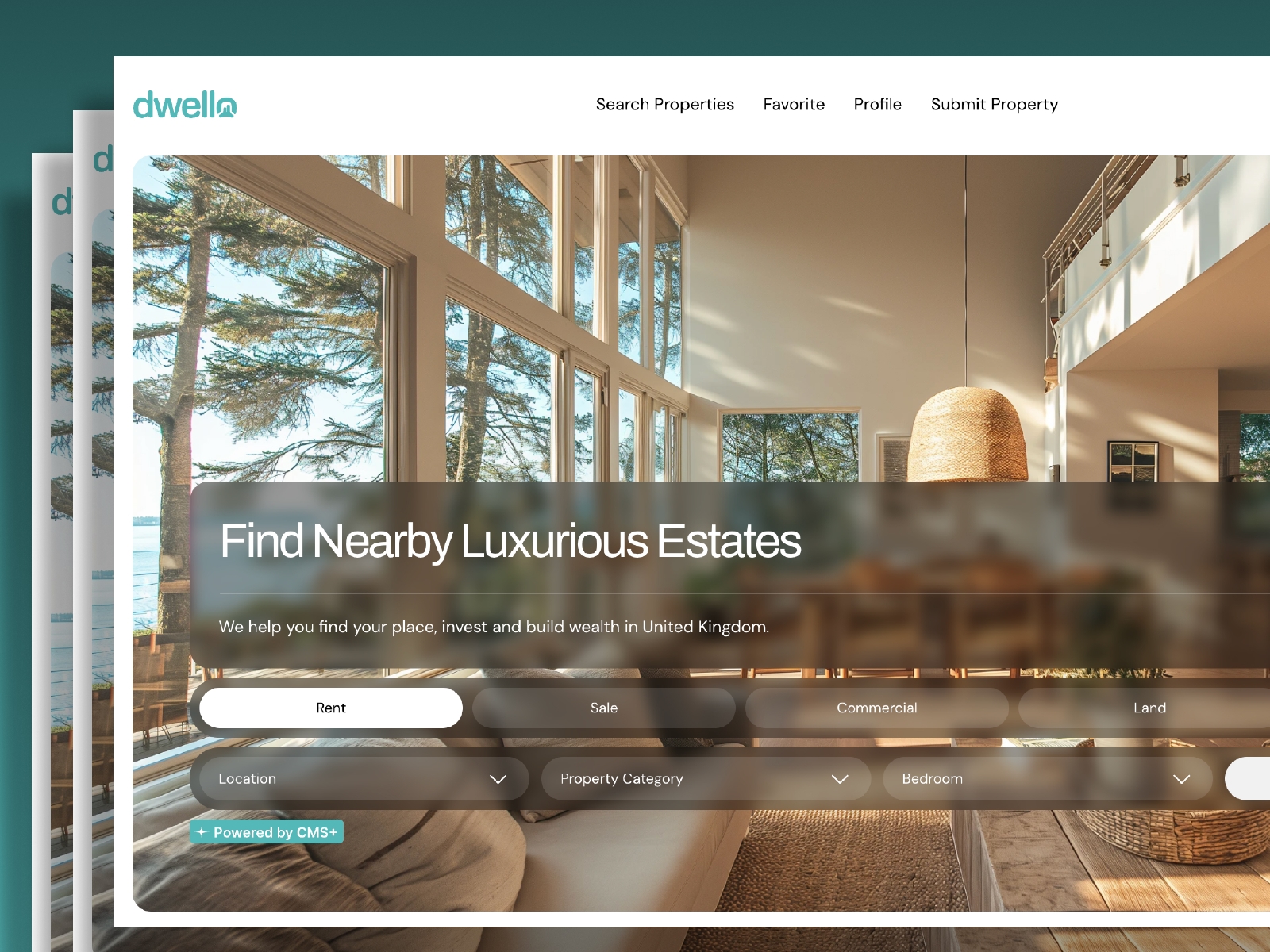 Screenshot of Dwello website