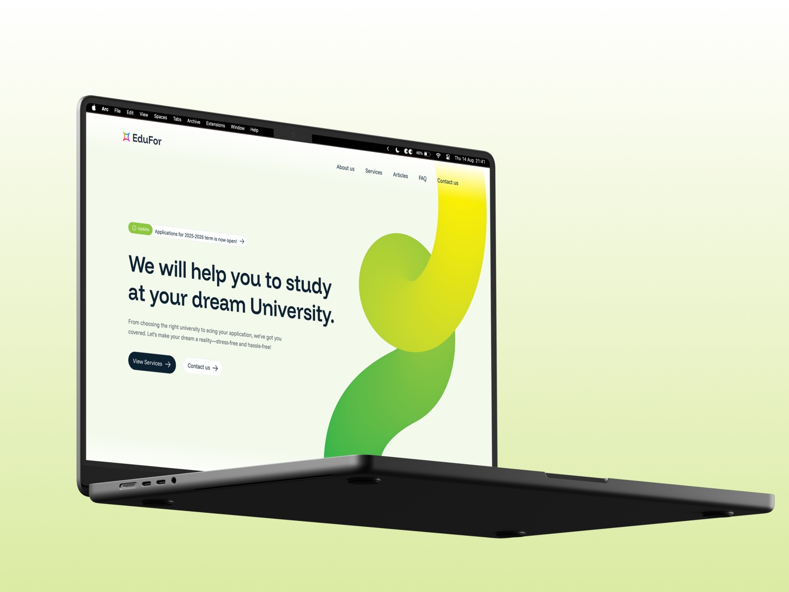 Screenshot of Edufor website