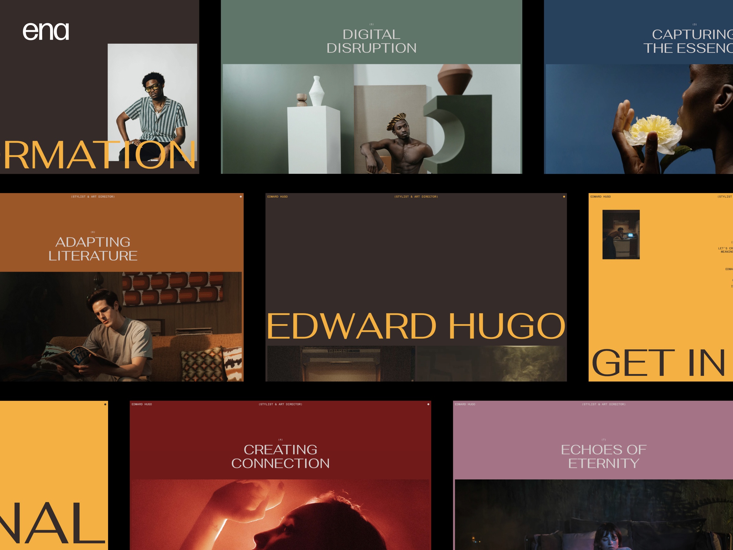 Screenshot of Edward hugo website