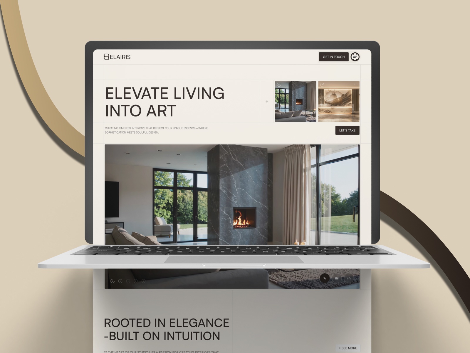 Screenshot of Elaris website