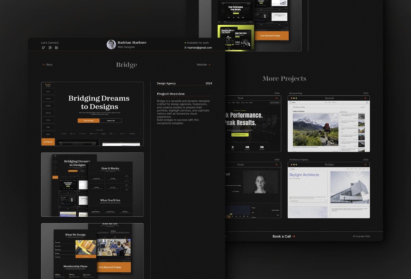 Screenshot 2 of Ember portfolio template