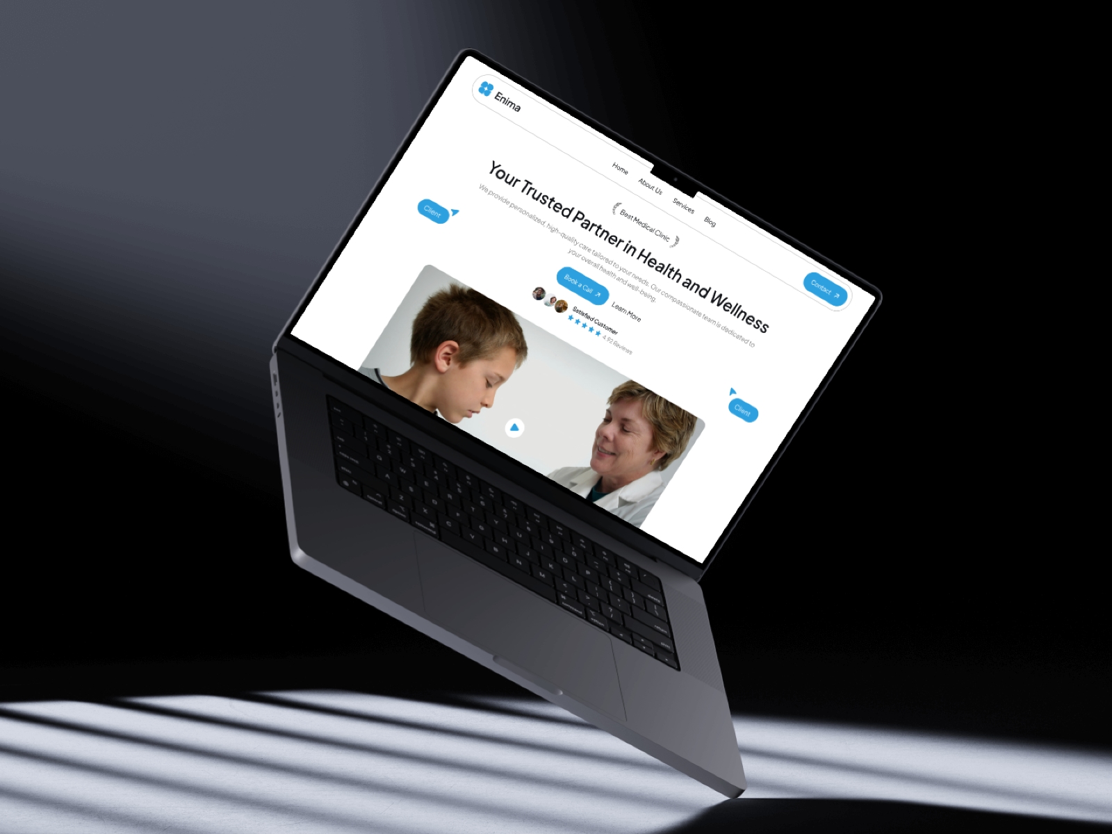 Screenshot of Enima website