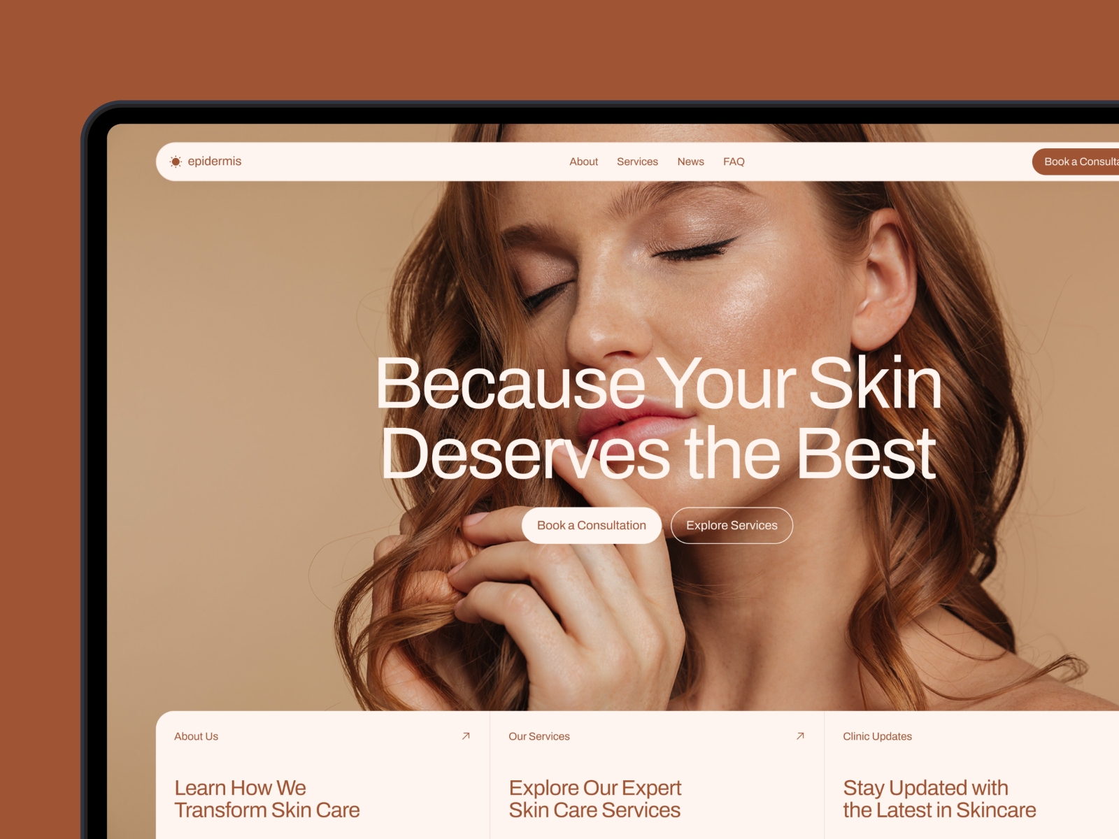 Screenshot of Epidermis website