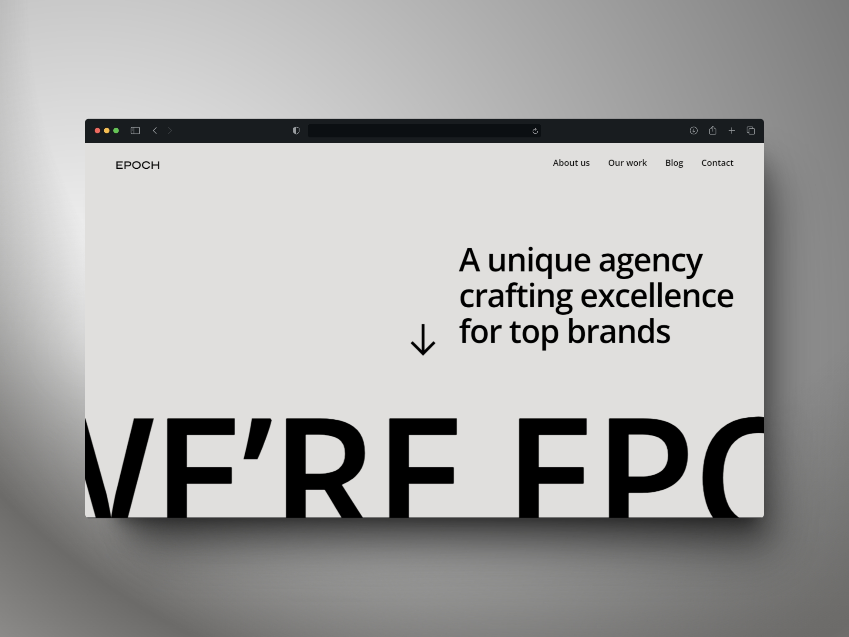 Screenshot of Epoch website