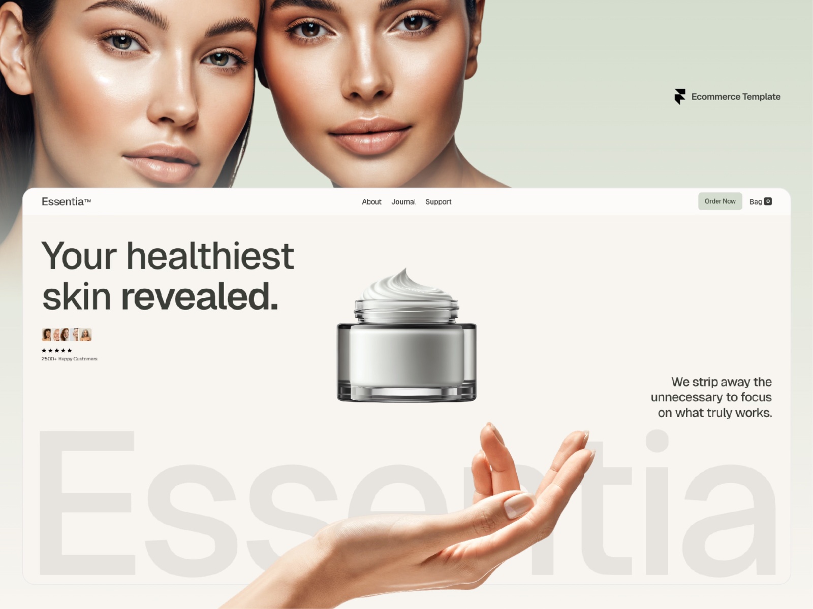 Screenshot of Essentia website