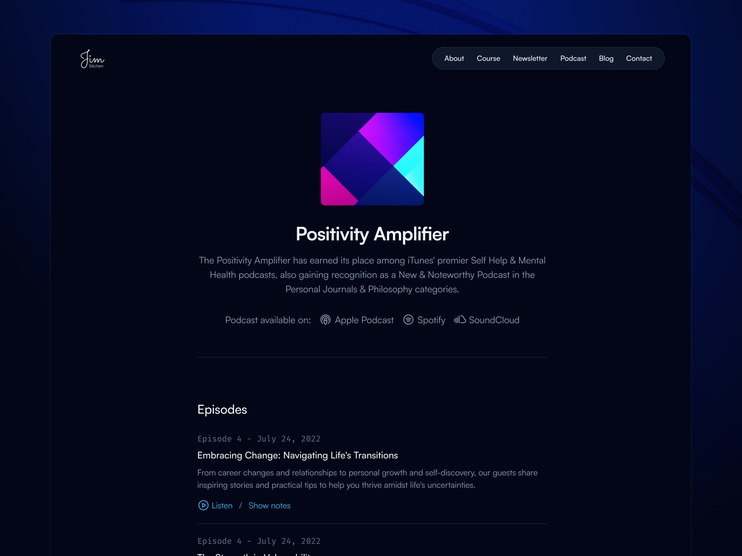 Screenshot 3 of Ethos personal website framer template