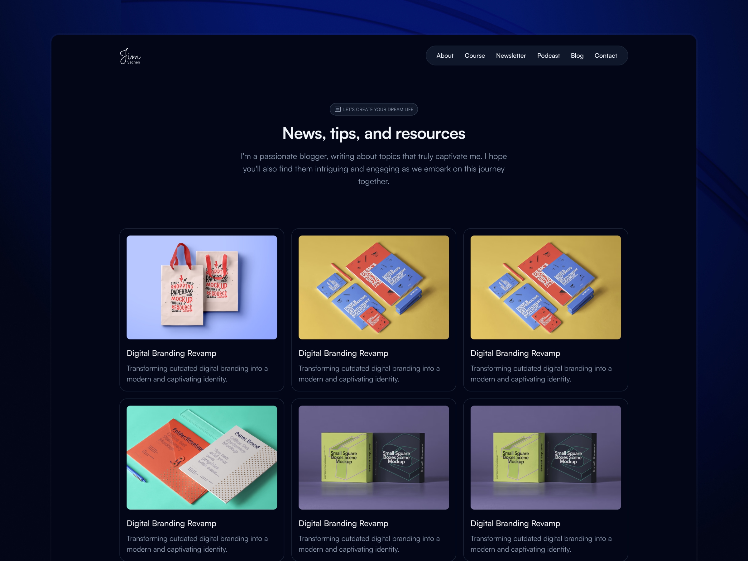 Screenshot 4 of Ethos personal website framer template