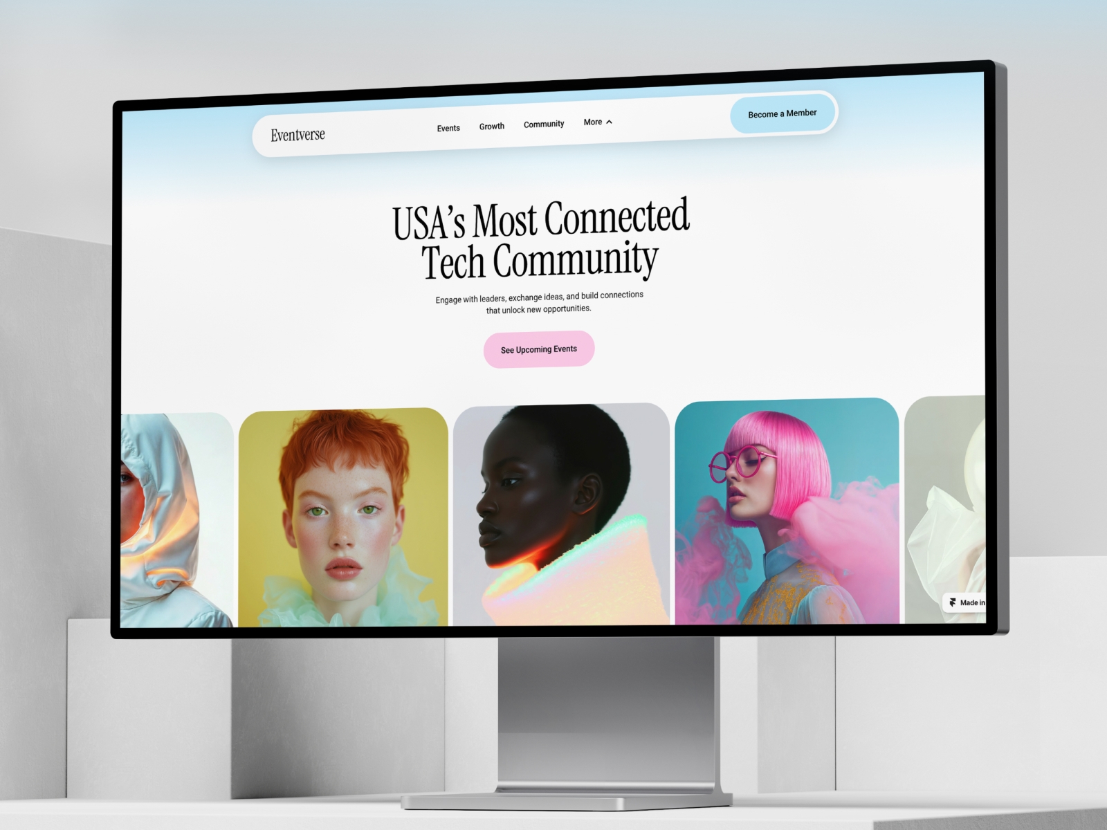 Screenshot of Eventverse website