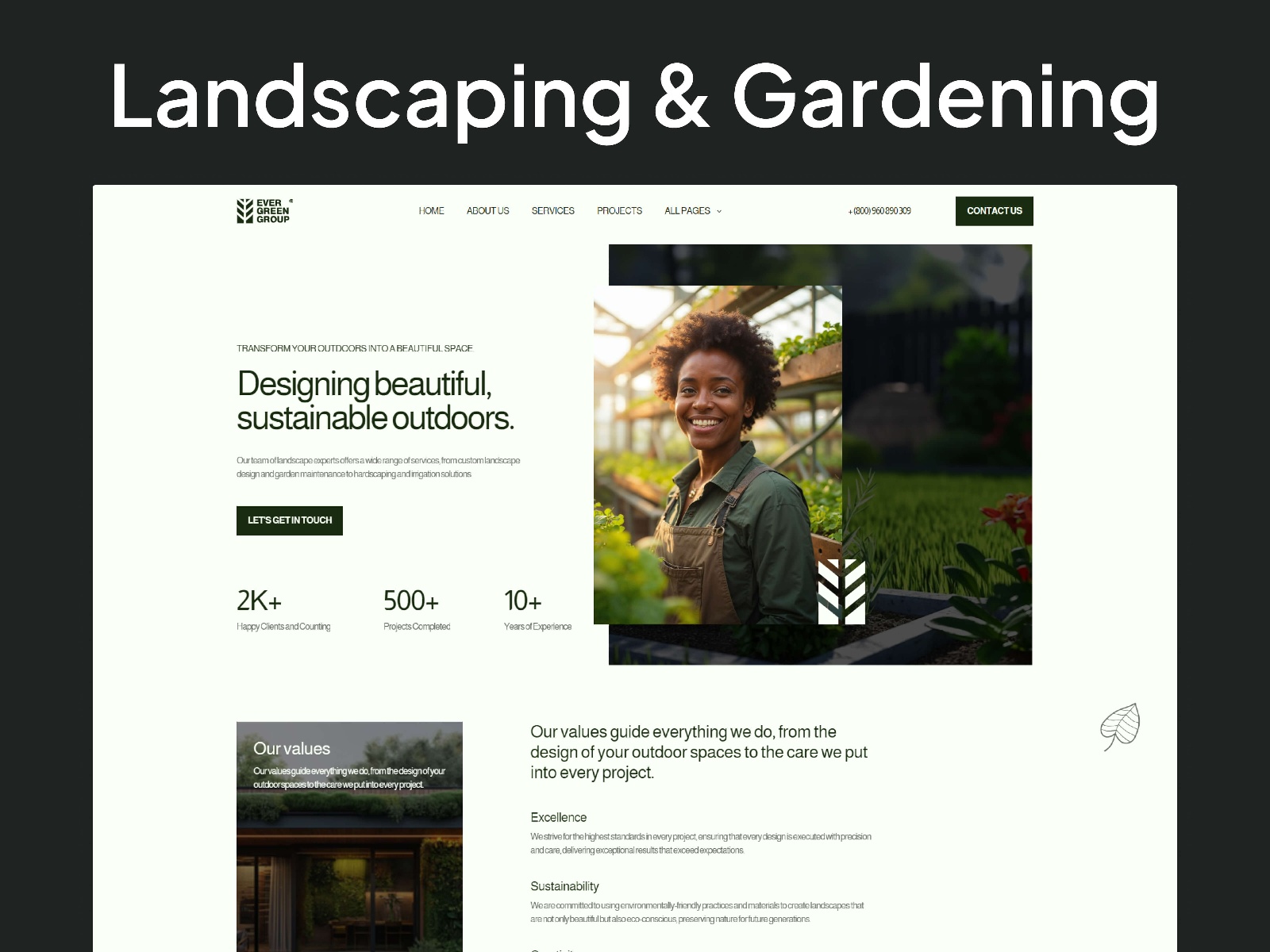 Screenshot of Evergreen website