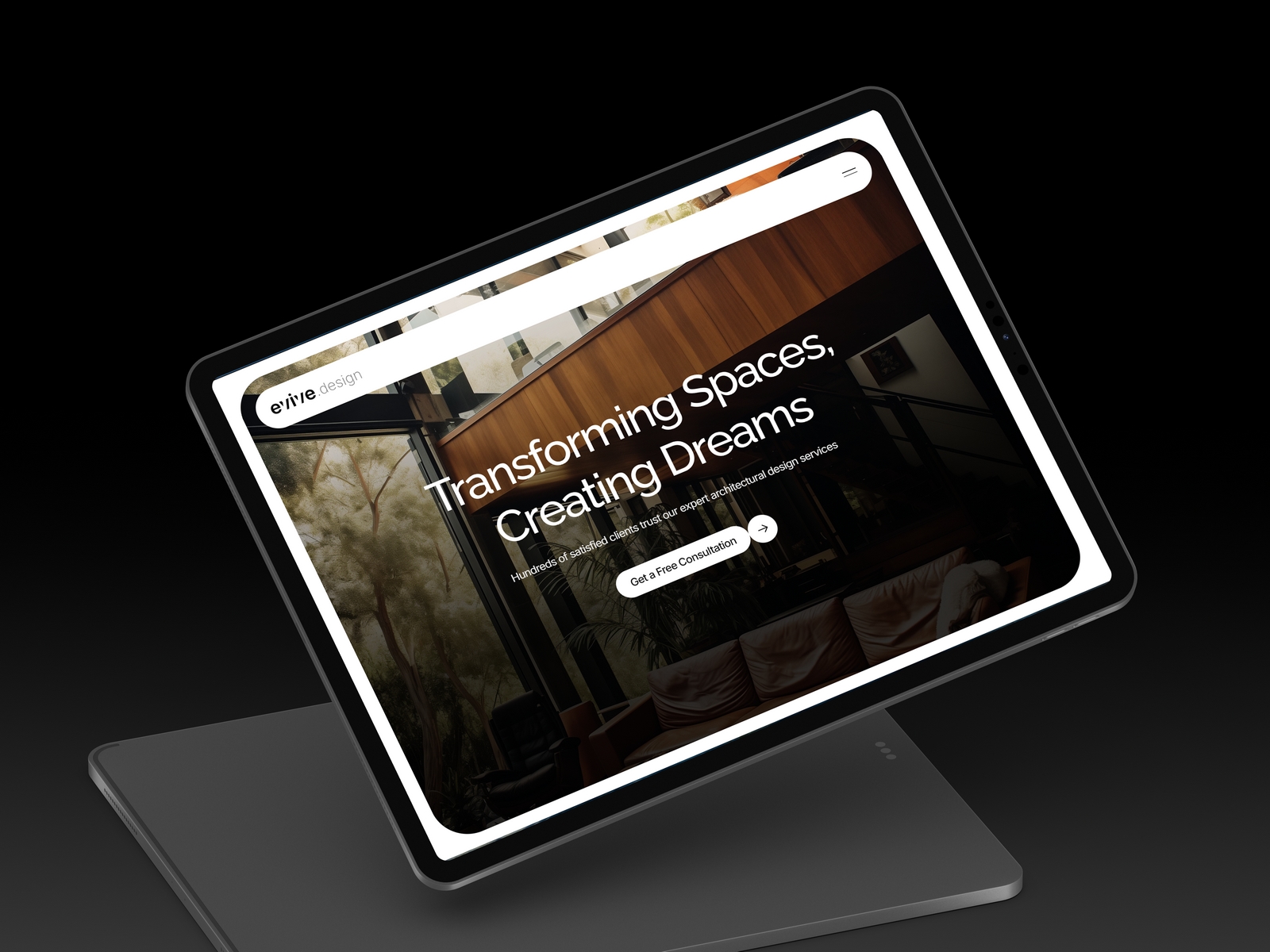 Screenshot of Evive design website