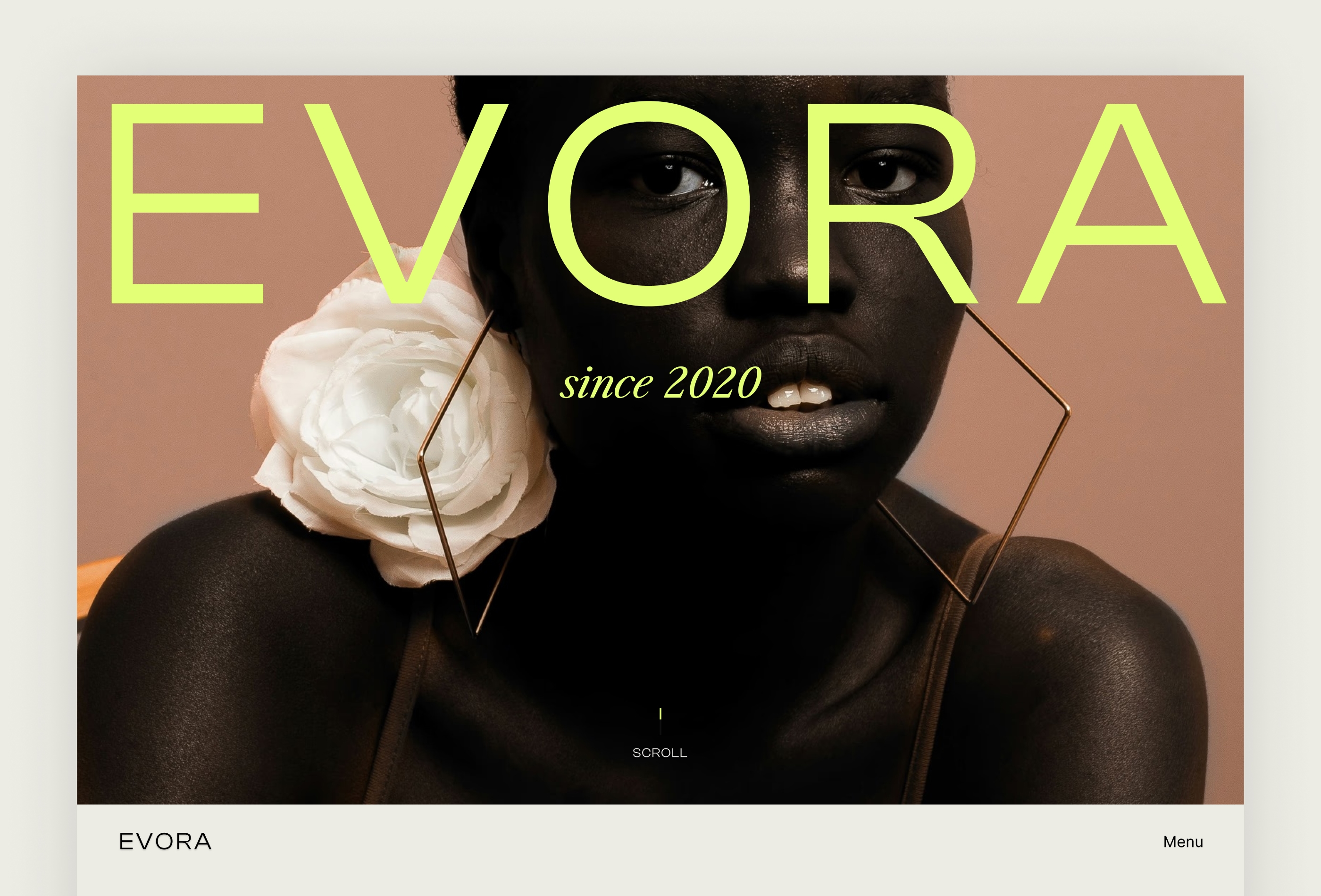 Screenshot of Evora website
