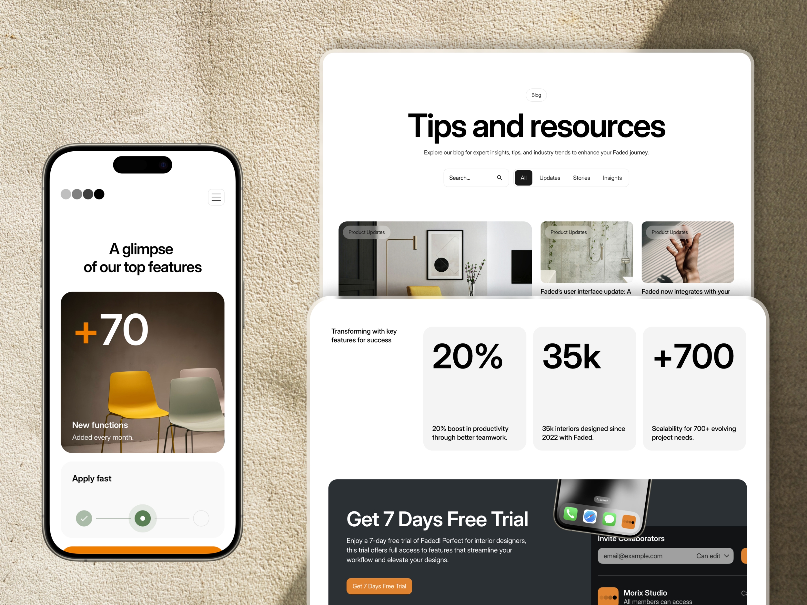 Screenshot 3 of Faded saas app template
