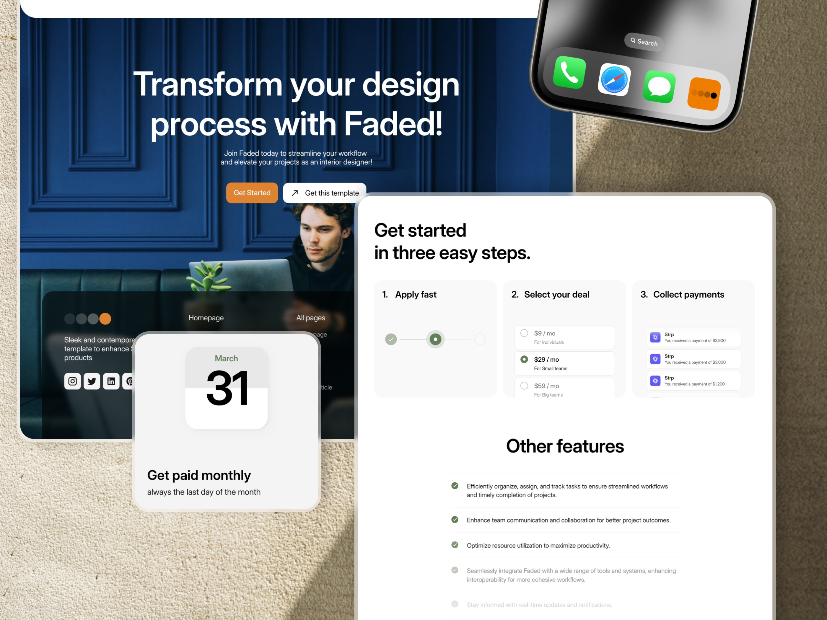 Screenshot 4 of Faded saas app template