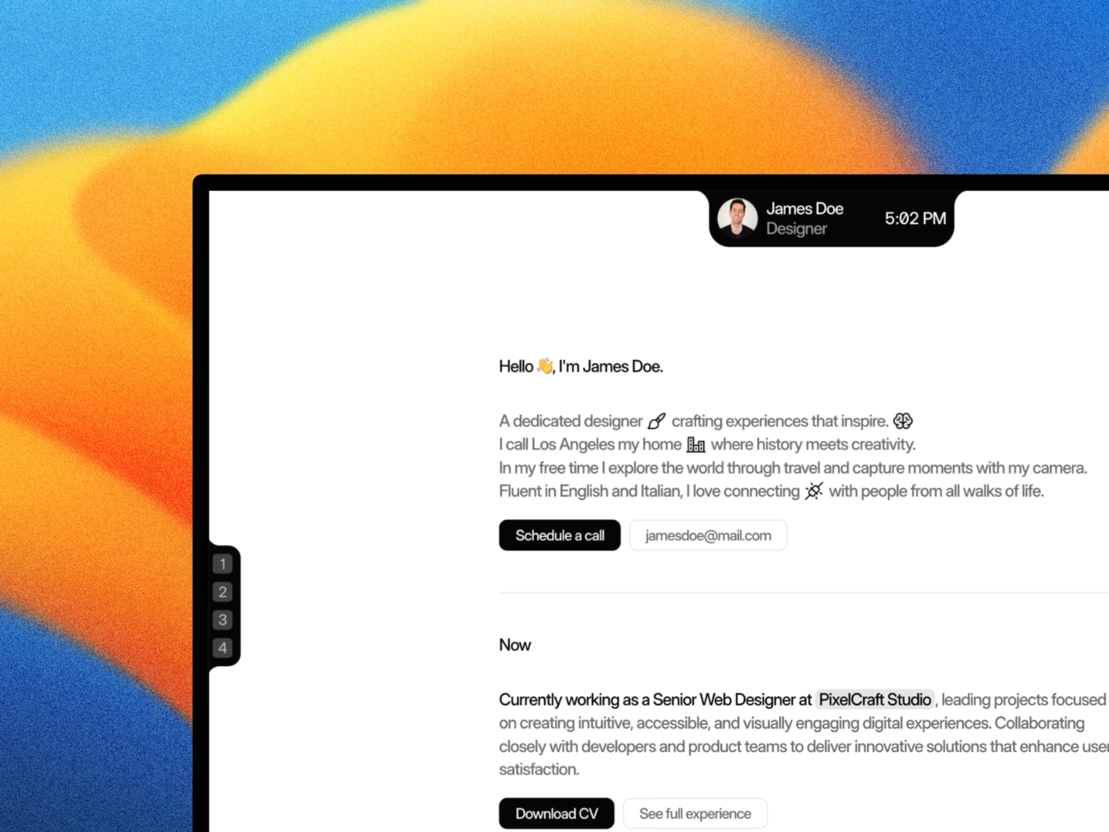 Screenshot of Fermo website