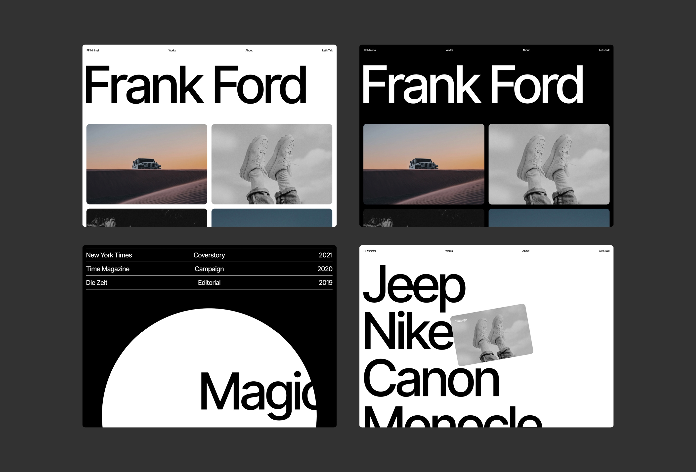Screenshot of Ffminimal website