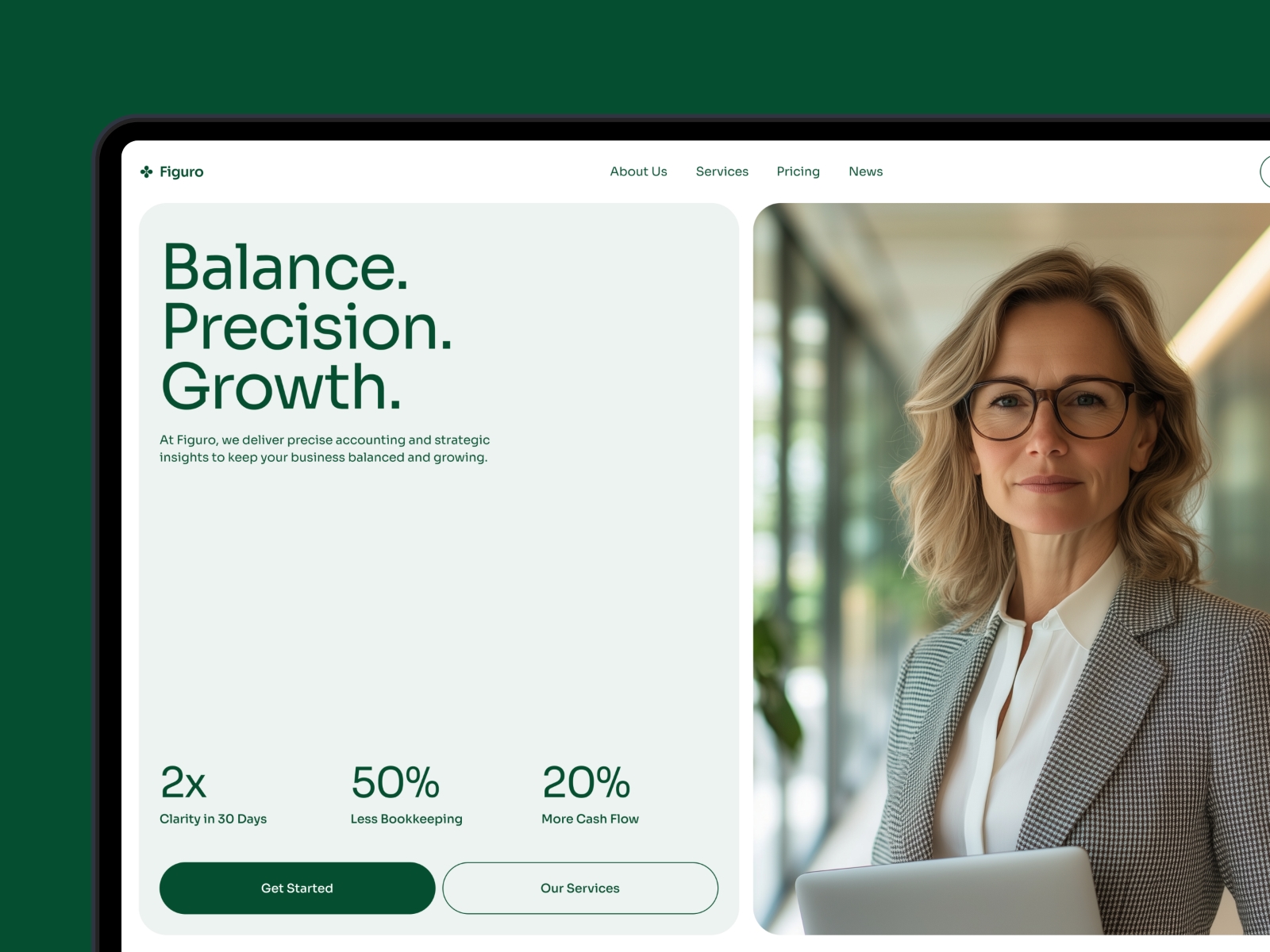 Screenshot of Figuro website