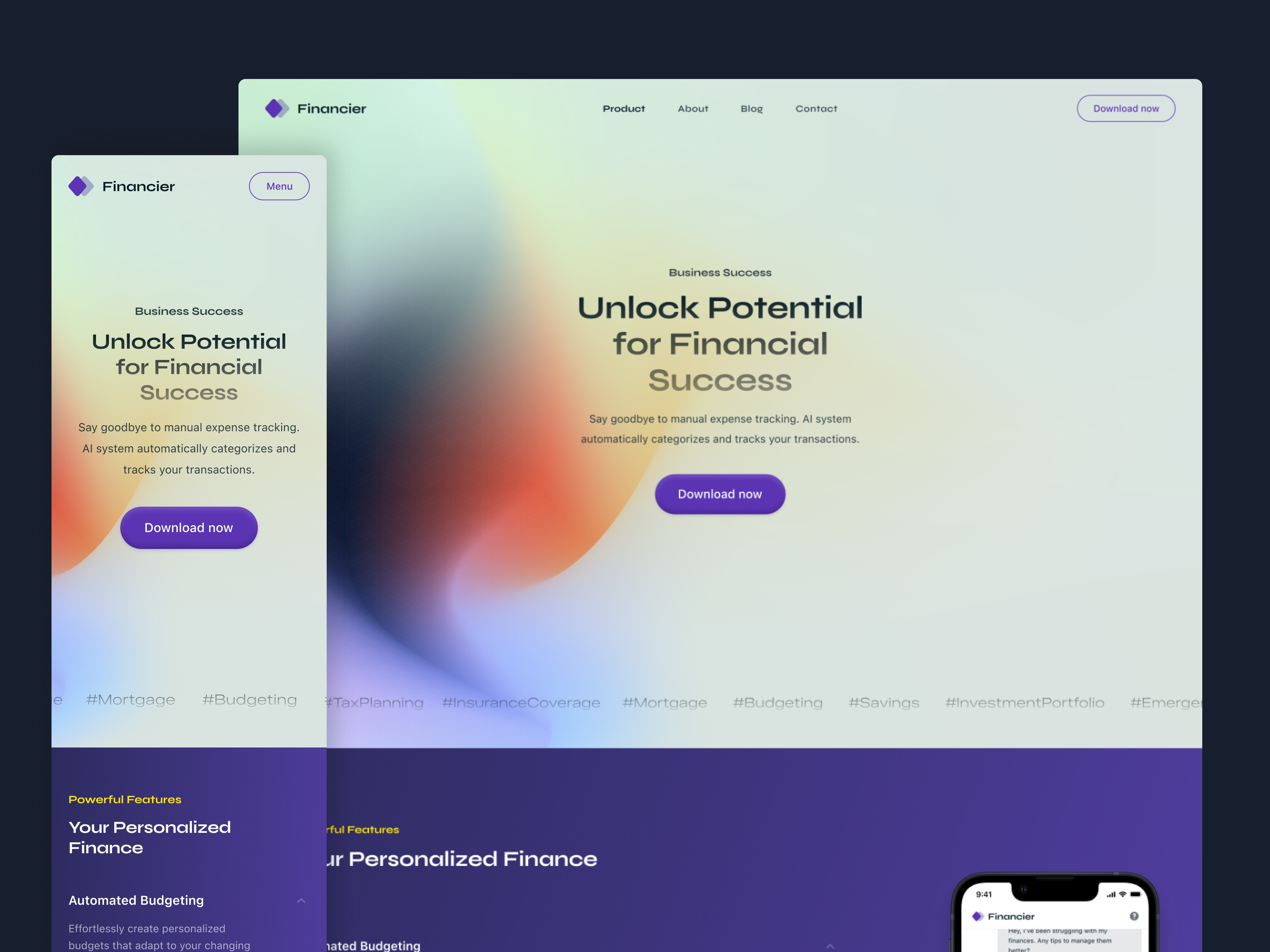 Screenshot 2 of Financier futuristic design with ai launchpad pro
