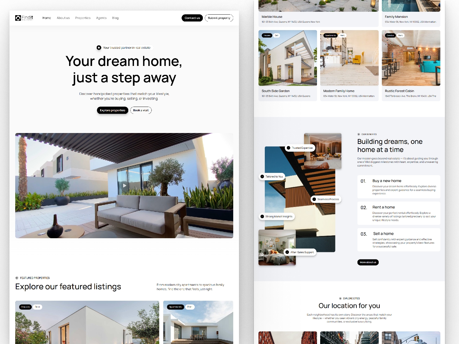 Screenshot of Findit website