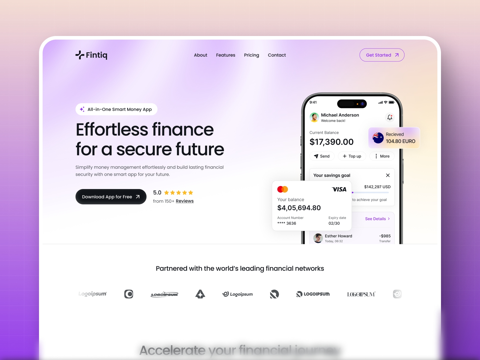 Screenshot of Fintiq website