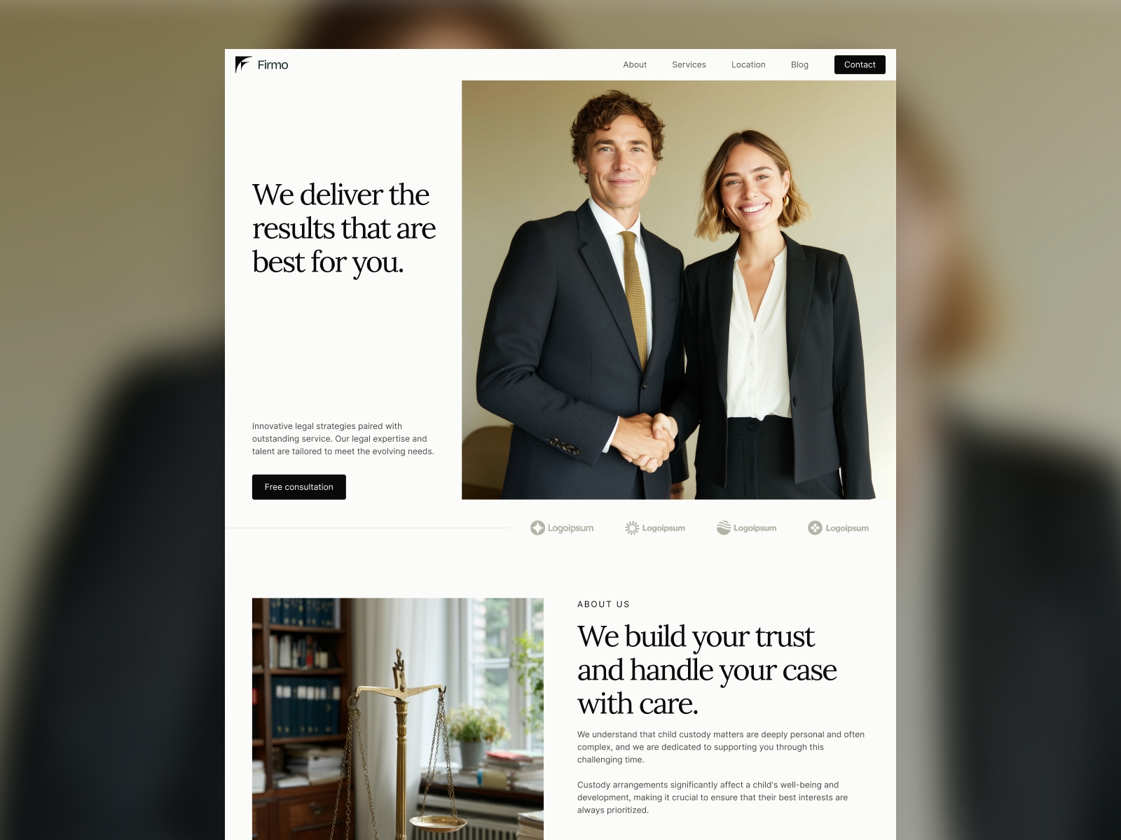 Screenshot of Firmo website