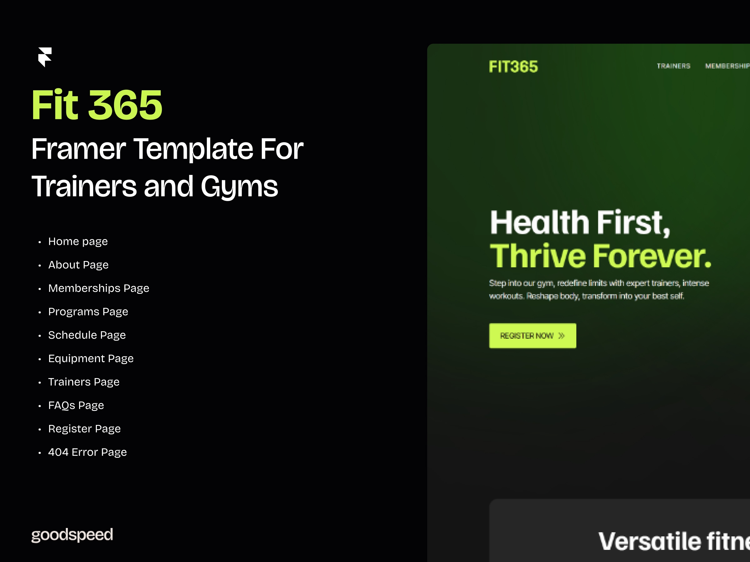 Screenshot of Fit365 website
