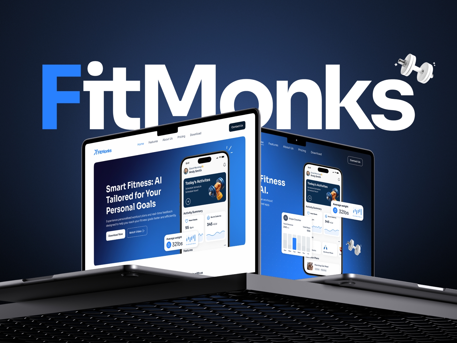 Screenshot of Fitmonks website