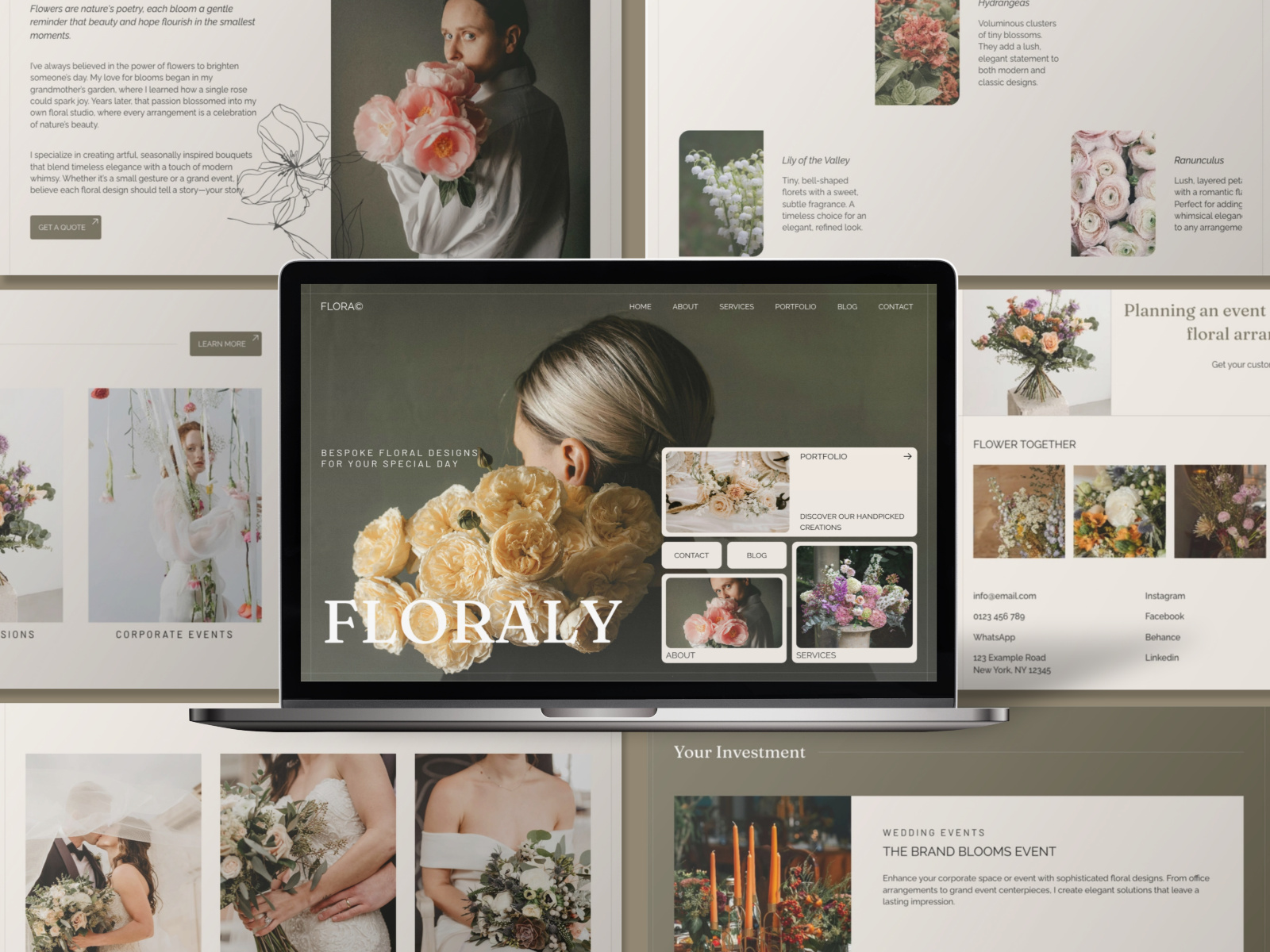Screenshot of Floraly website
