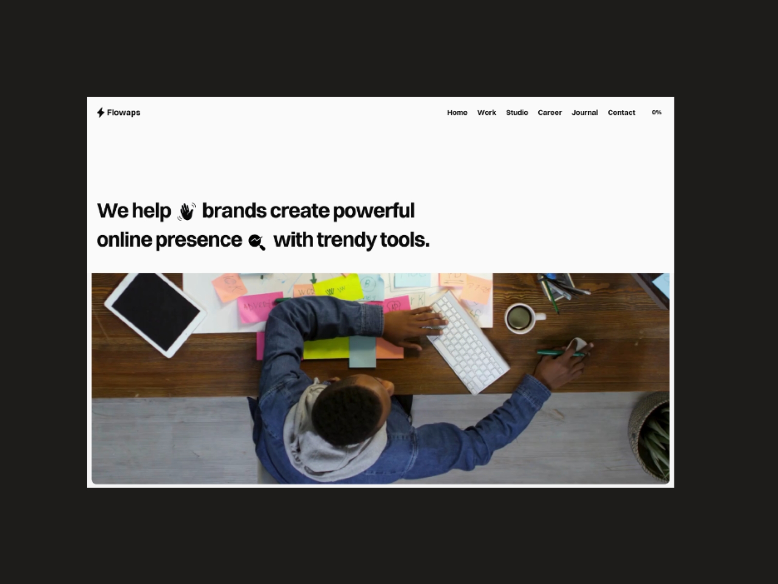 Screenshot of Flowaps website