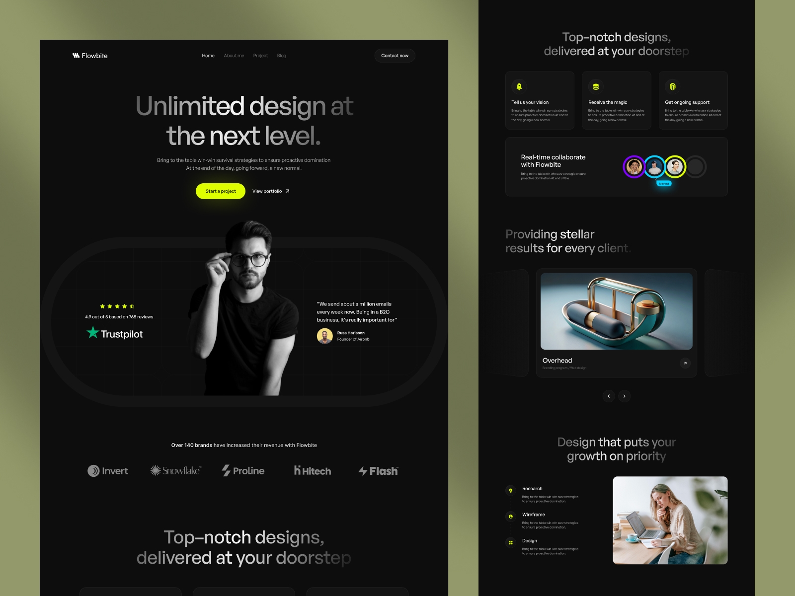 Screenshot of Flowbite website