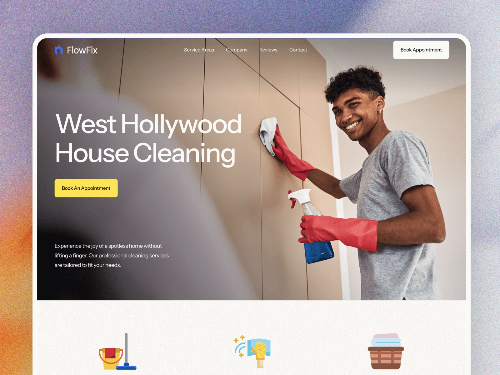 Screenshot of Flowfix website