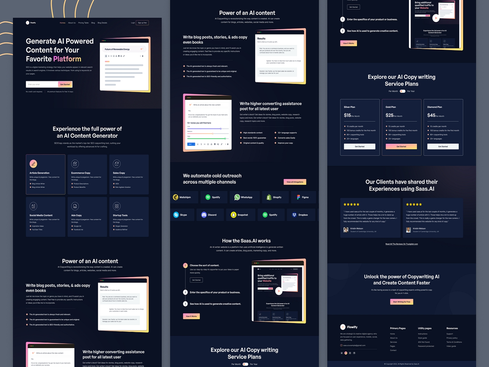 Screenshot of Flowify website