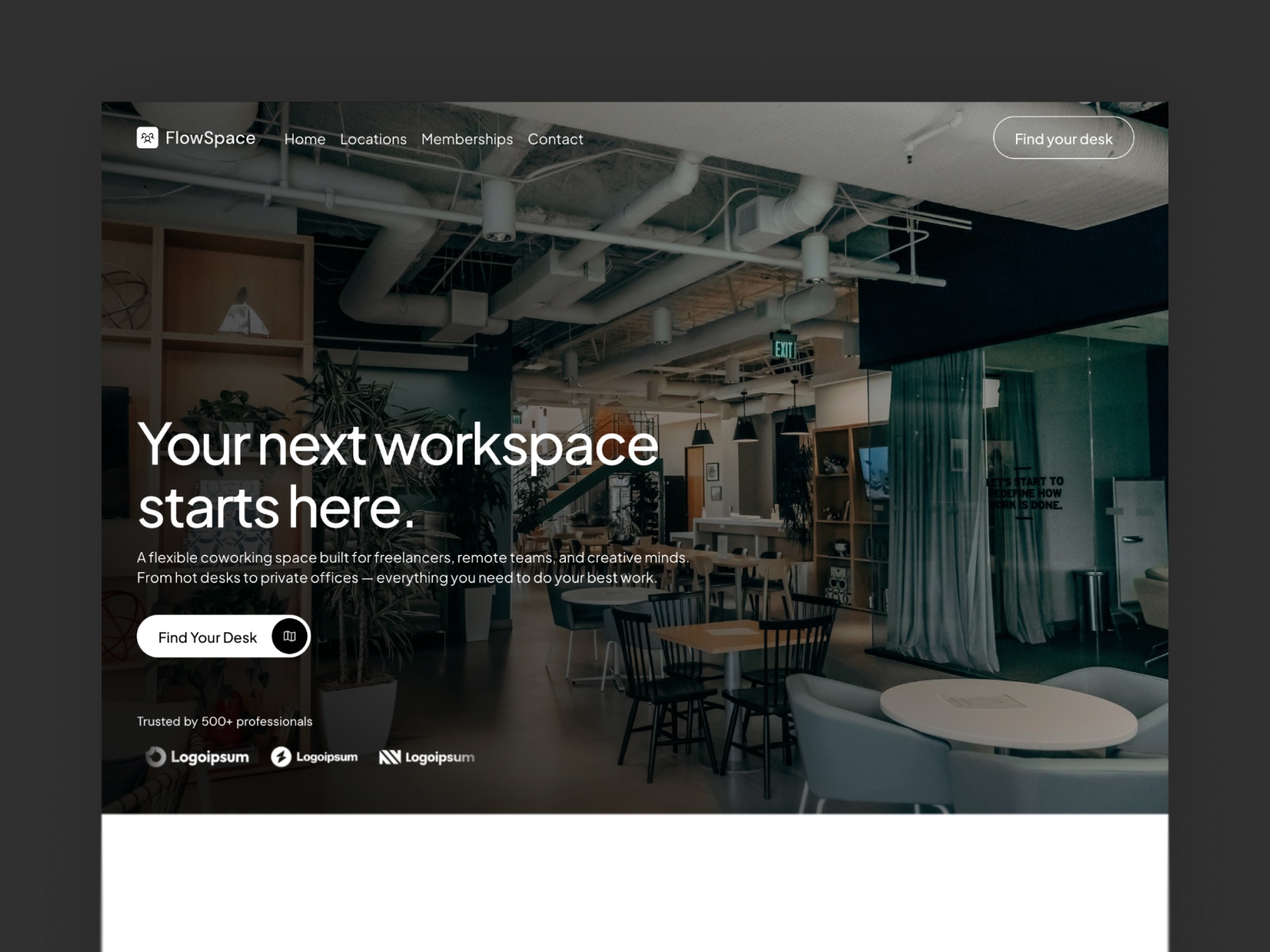 Screenshot of Flowspace website