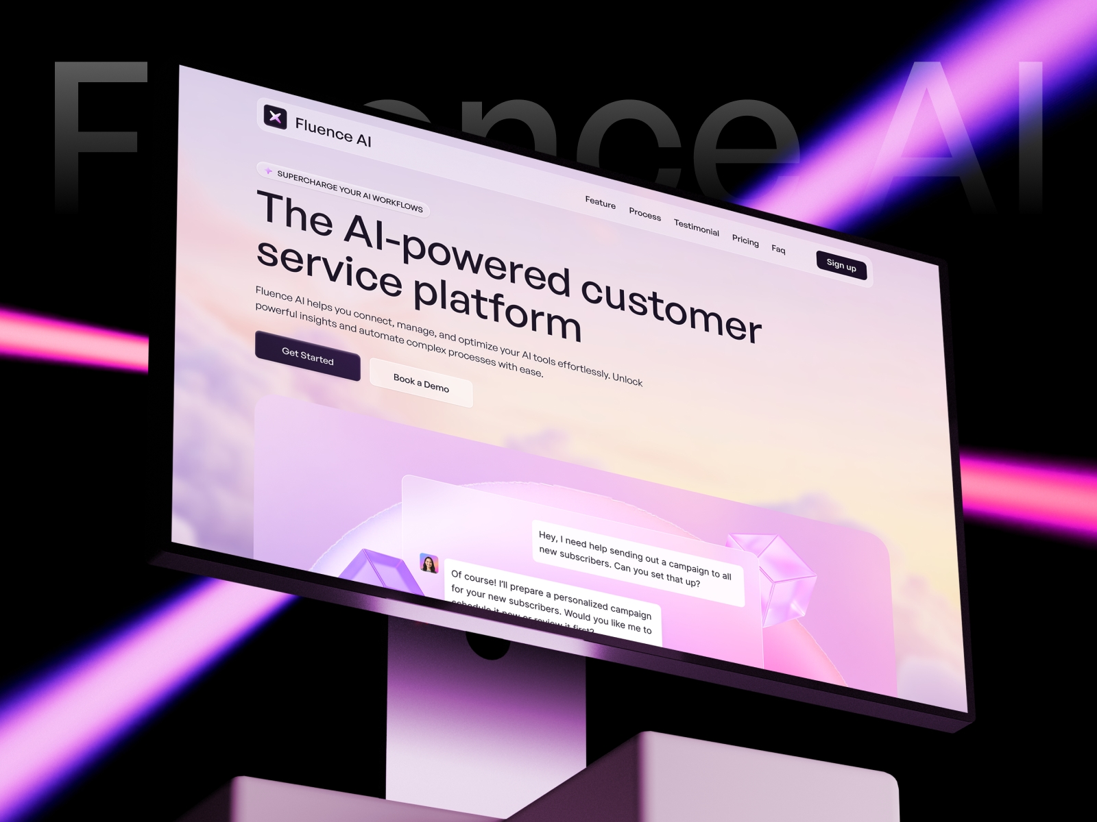 Screenshot of Fluence website