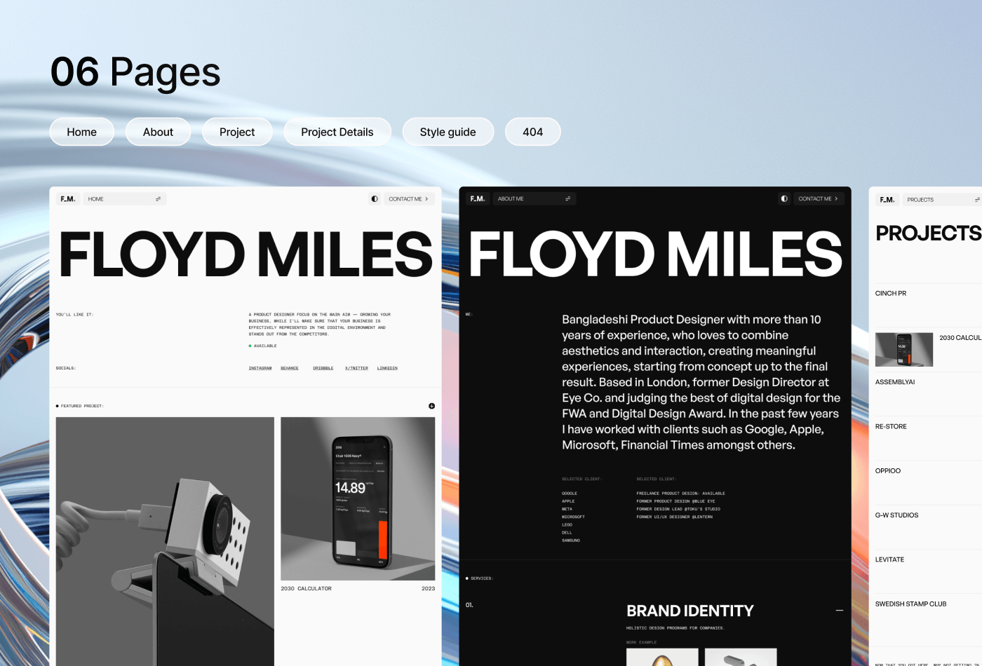 Screenshot 2 of Fm designer portfolio template