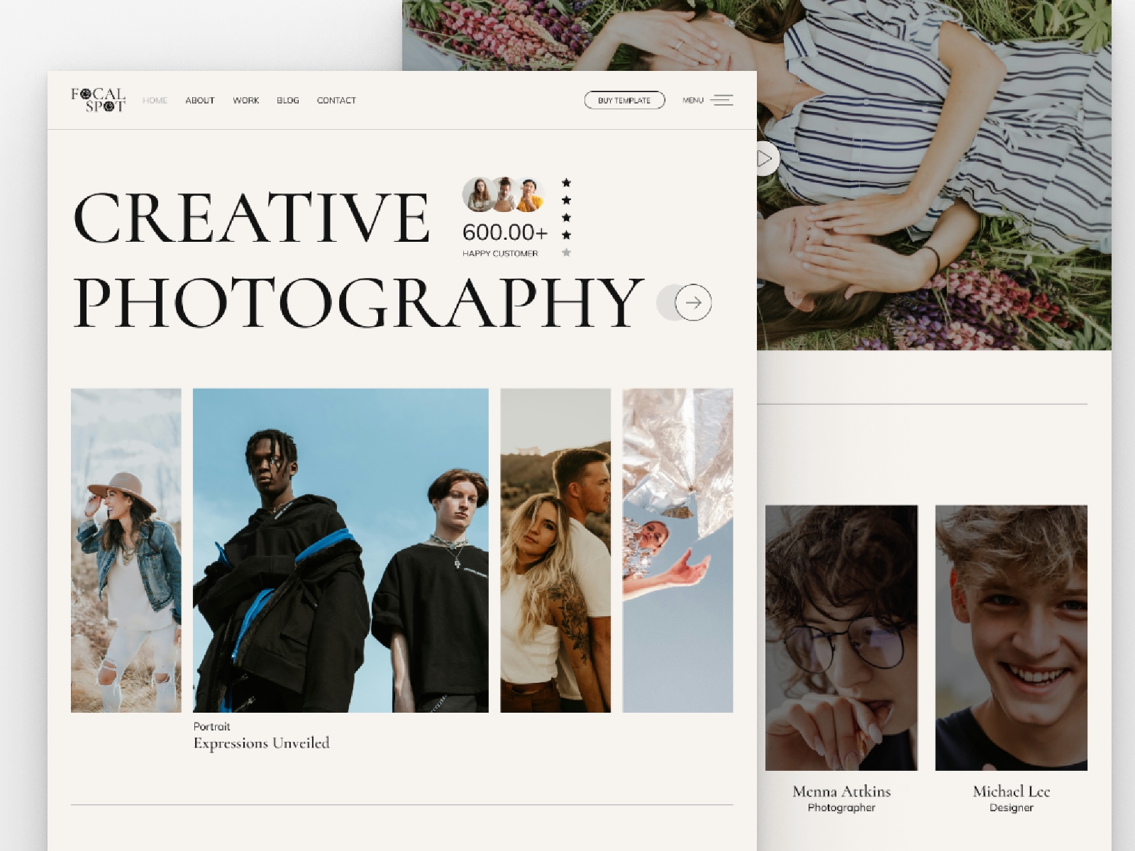 Screenshot 2 of Focal spot modern photography website