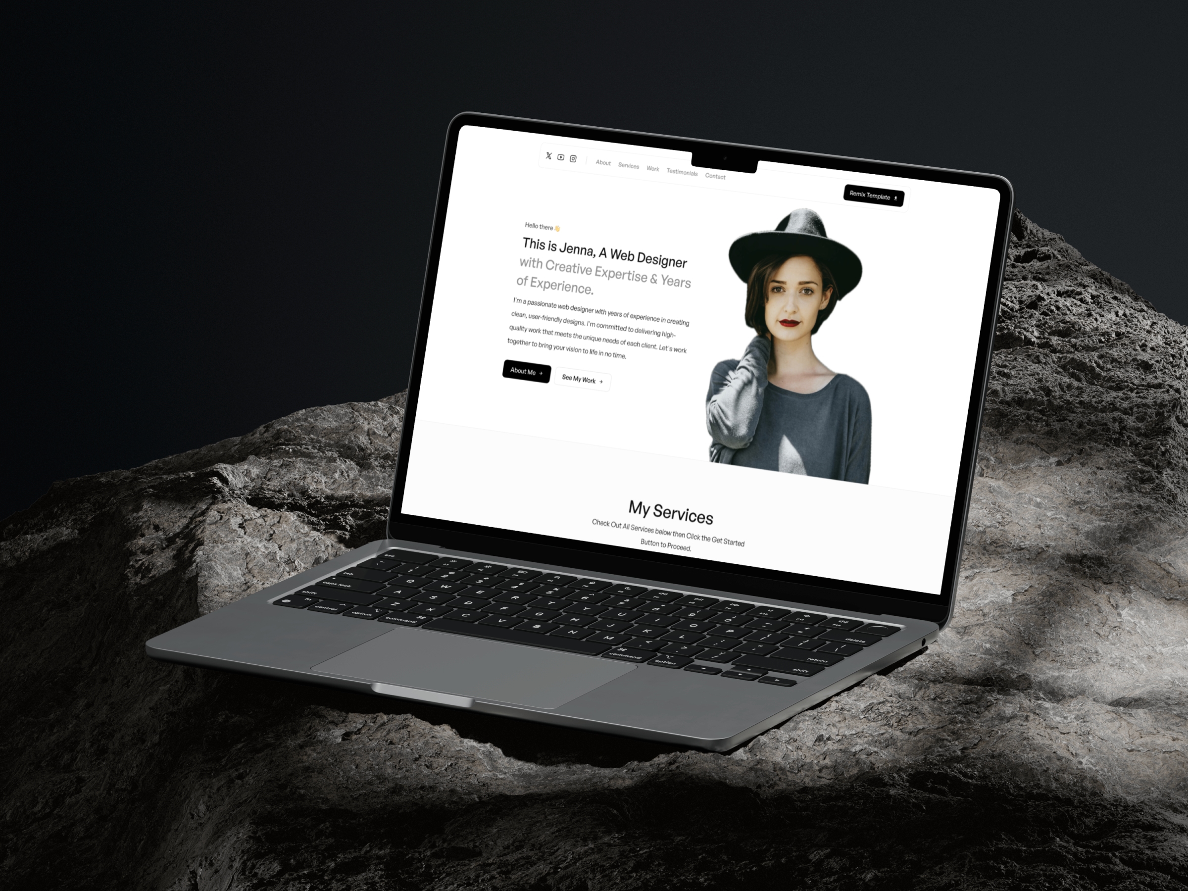 Screenshot of Folioz personal portfolio template website