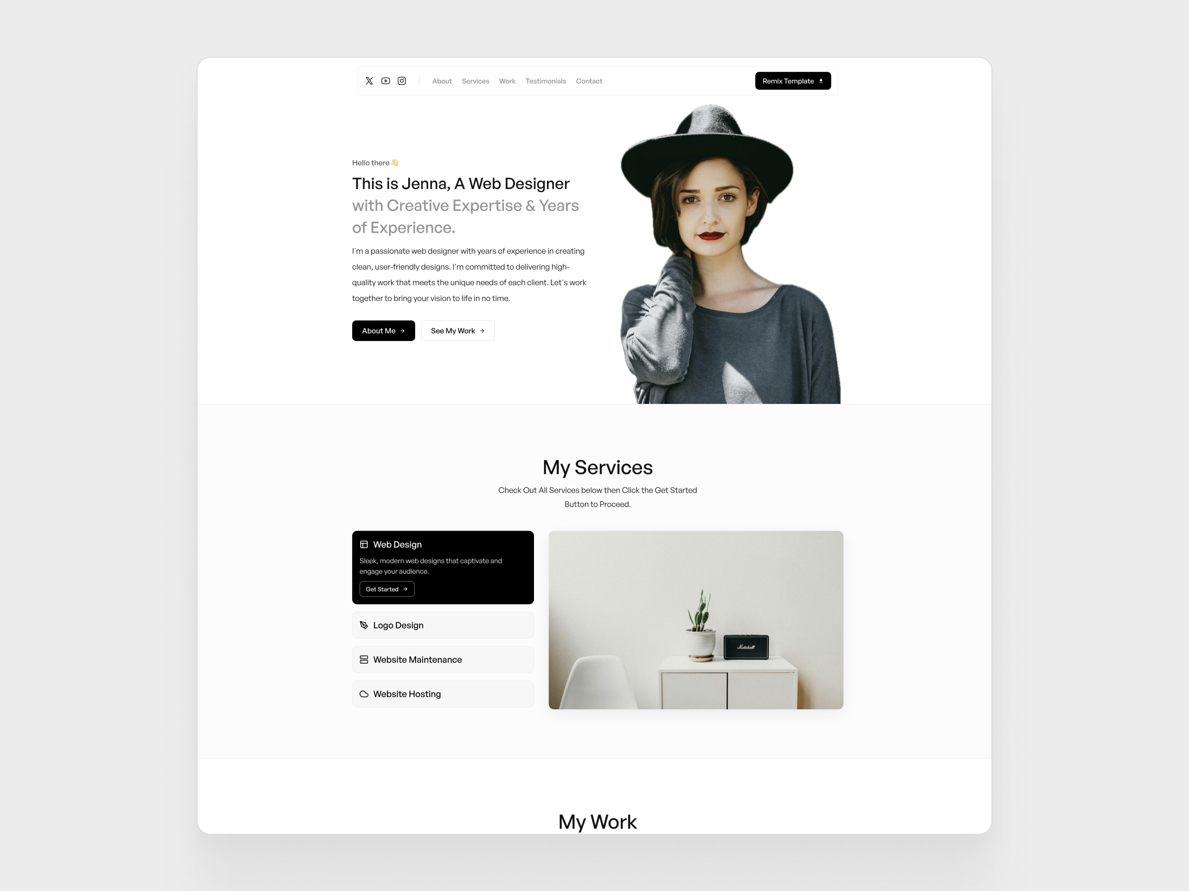Screenshot 3 of Folioz personal portfolio template