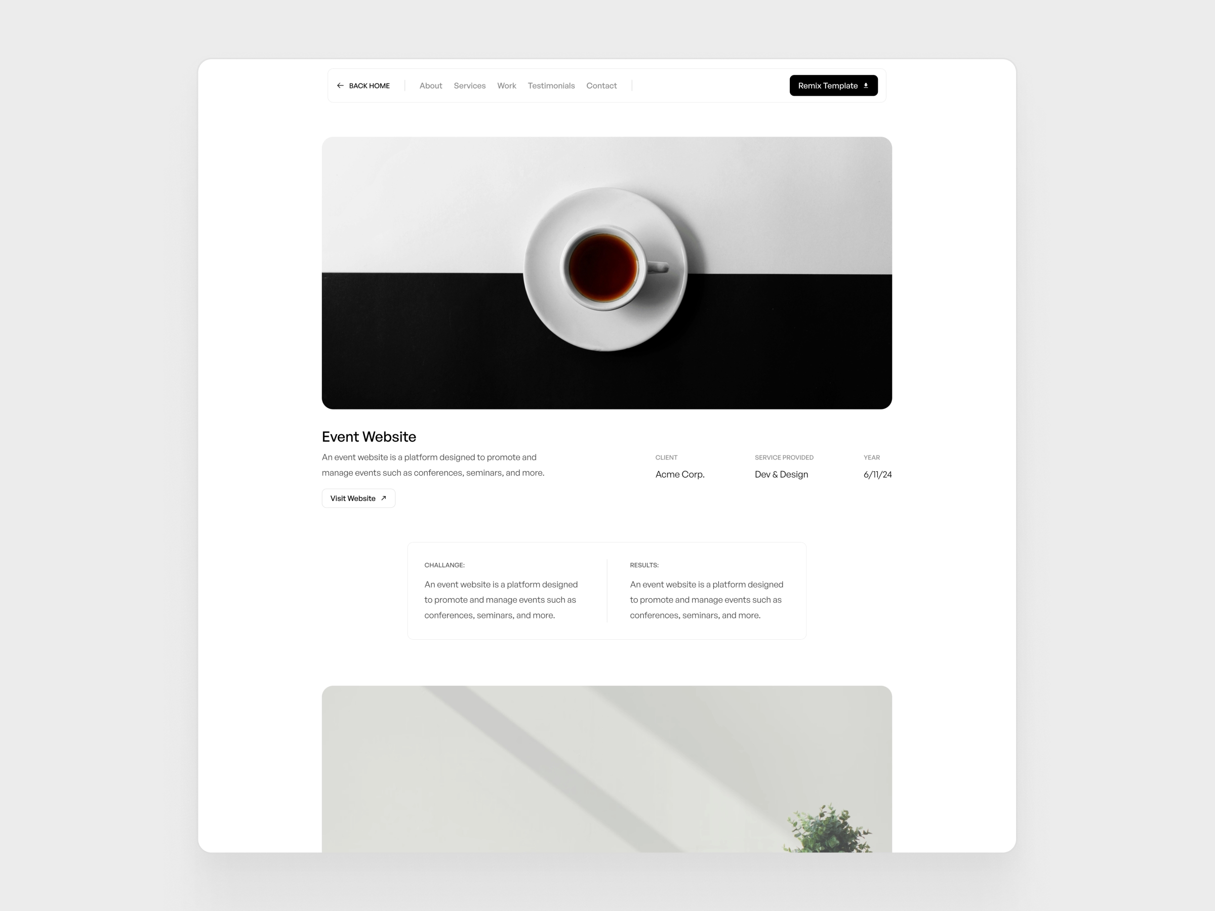 Screenshot 4 of Folioz personal portfolio template