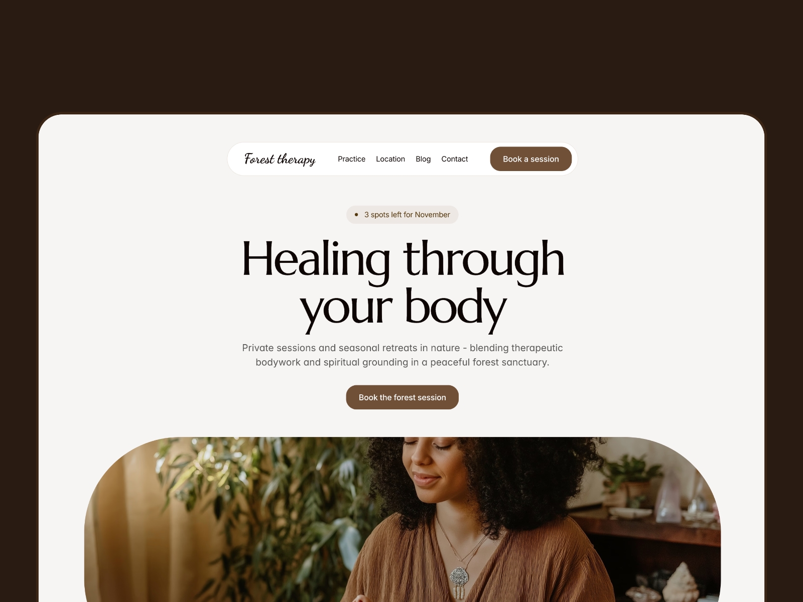 Screenshot of Foresta website